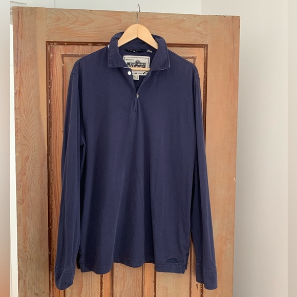Nordstrom | Navy Blue Long Sleeve Polo | sz XL | NWOT - Picture 1 of 11